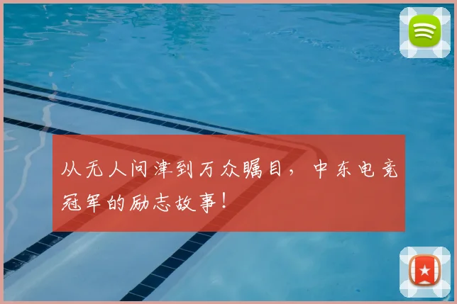 从无人问津到万众瞩目，中东电竞冠军的励志故事！