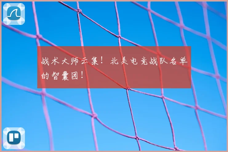 战术大师云集！北美电竞战队名单的智囊团！
